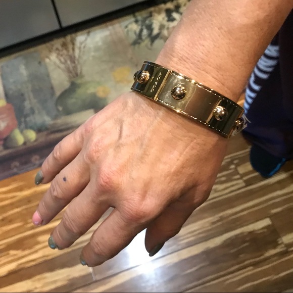 COACH gold bold bangle - Picture 2 of 5